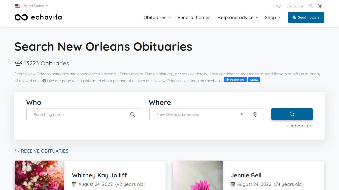 New Orleans Obituaries - Latest Obituaries in New Orleans, LA - Echovita